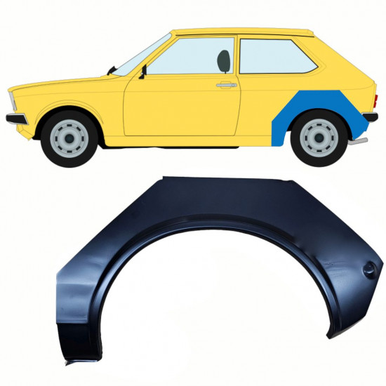VW POLO 1975-1981 HINTEN RADLAUF REPARATURBLECH / LINKS