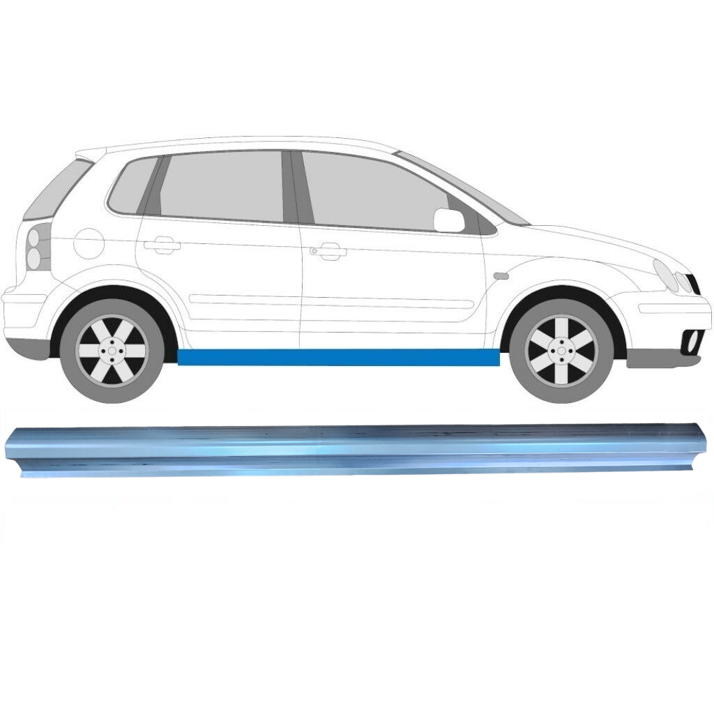 Vw Polo 2001-2009 Schweller Reparaturblech / Rechts = Links