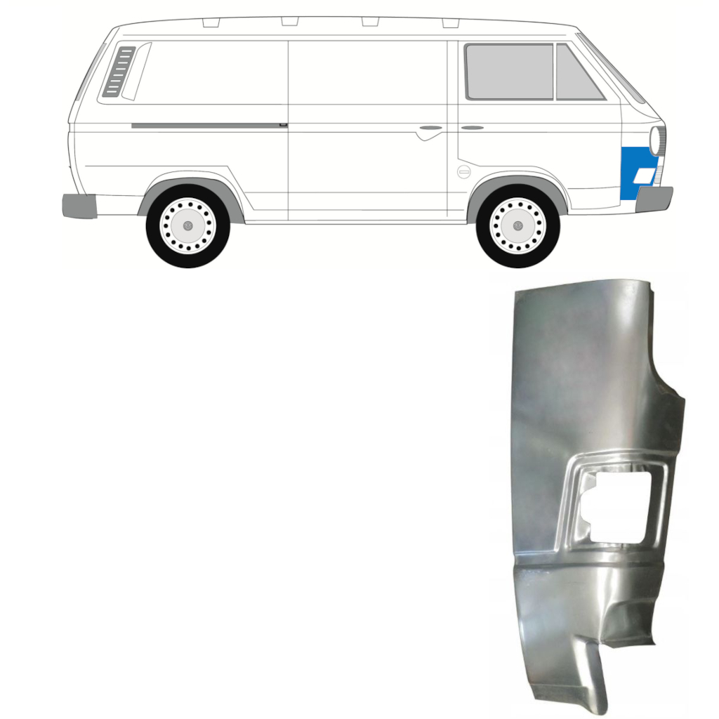  VW T3 1979-1992 FRONT CORNER REPAIR PANEL / RIGHT