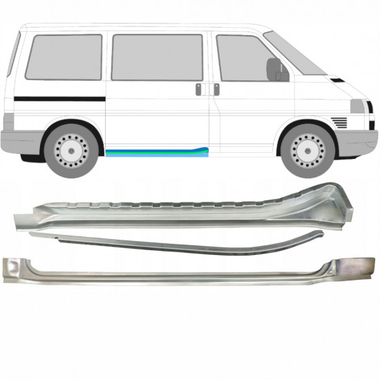 VW T4 1990-2003 SCHIEBETÜR SCHWELLER REPARATURBLECH / SATZ / RECHTS
