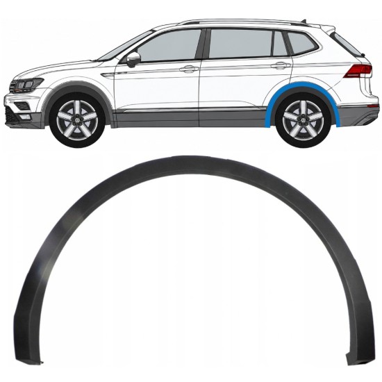 Seitenleiste Kotflügel hinten für Volkswagen Tiguan 2016-2024 Allspace / Links 8194