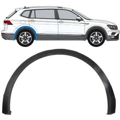 Seitenleiste Kotflügel hinten für Volkswagen Tiguan 2016-2024 Allspace / Rechts 8193