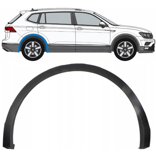 Seitenleiste Kotflügel hinten für Volkswagen Tiguan 2016-2024 Allspace / Rechts 8193