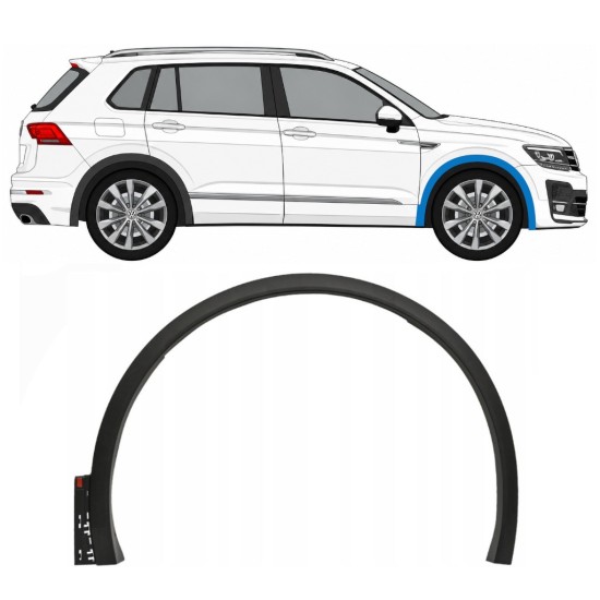 Seitenleiste Kotflügel vorne für Volkswagen Tiguan 2016-2020 R-Line / Rechts 14861