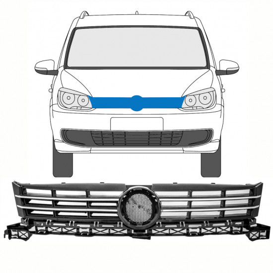 VOLKSWAGEN TOURAN 2010-2015 KÜHLERGRILL