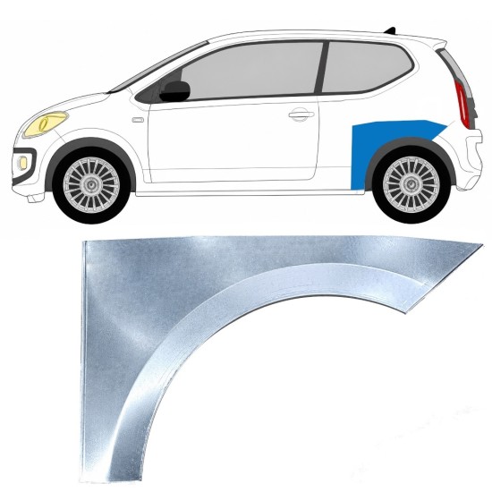 Reparaturblech Kotflügel hinten für Volkswagen UP! 2011- / Links 17209