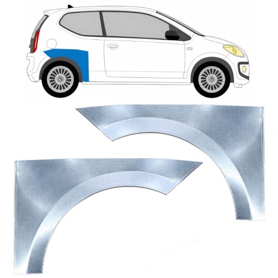 Reparaturblech Kotflügel hinten für Volkswagen UP! 2011- / Links+Rechts / Satz 17210