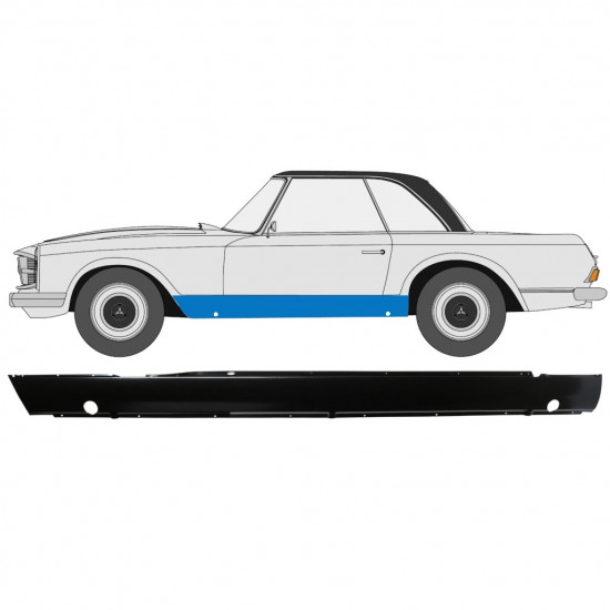 Voll schweller für Mercedes SL-Class 1963-1971 / Links 12736