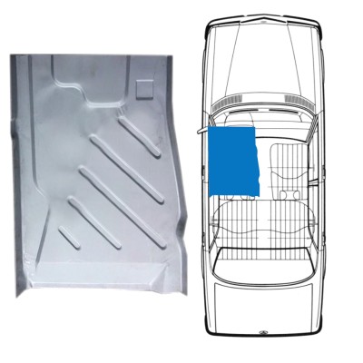 Reparaturblech für Unterboden für Mercedes W123 1975-1985 / Links 16047