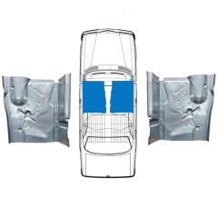 Reparaturblech für Unterboden für Mercedes W123 1975-1985 / Links+Rechts / Satz 9866