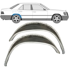 Reparaturblech Innenkotflügel hinten für Mercedes E-Class W124 1984-1996 / Links+Rechts / Satz 9652