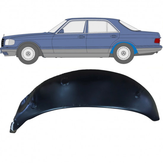 MERCEDES S-CLASS 1979-1991 INNEN RADLAUF REPARATURBLECH / LINKS