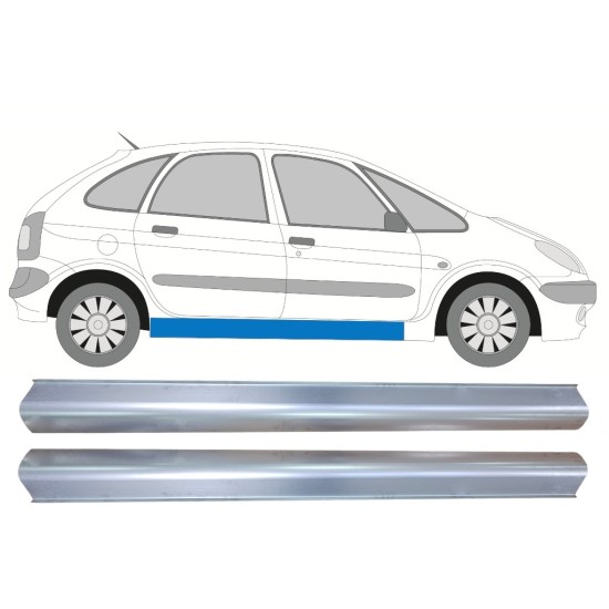 Reparaturblech unterer Schweller für Citroen Xsara Picasso 1999-2012 / Links+Rechts / Satz 16890
