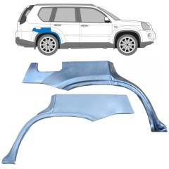 Reparaturblech Kotflügel hinten für Nissan X-Trail 2007-2014 / Links+Rechts / Satz 9586