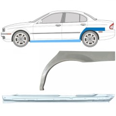 Reparaturblech Schweller + Kotflügel hinten für Jaguar X-Type CF-1 2001-2009 / Links / Satz 12621