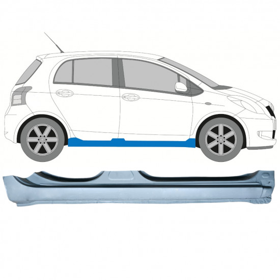 TOYOTA YARIS 2006-2011 5 TÜR VOLL SCHWELLER REPARATURBLECH / RECHTS