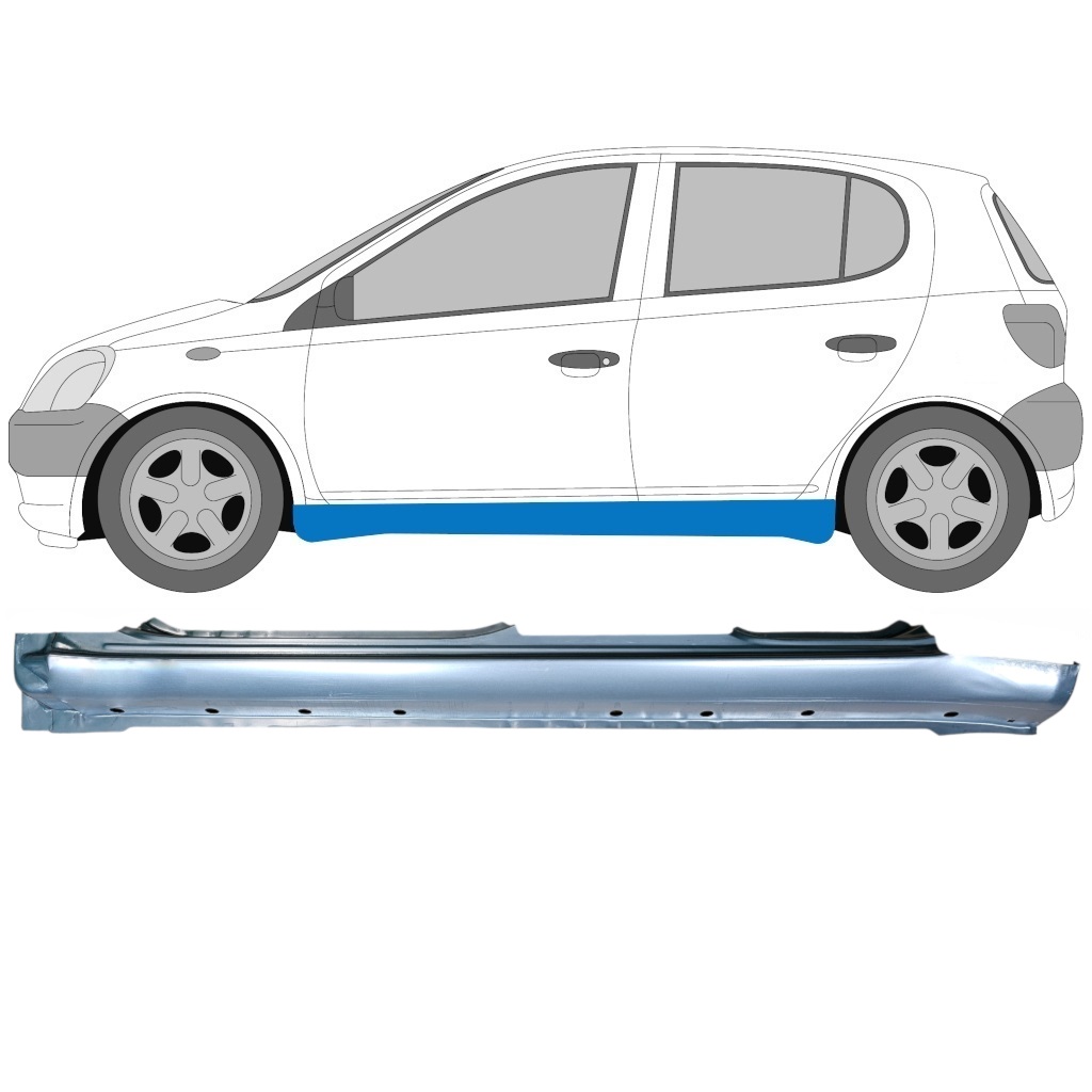 Toyota Yaris 1999-2006 5 Tür Schweller Reparaturblech / Links