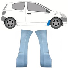 Reparaturblech Kotflügel vorne für Toyota Yaris 1999-2005 / Links+Rechts / Satz 9736