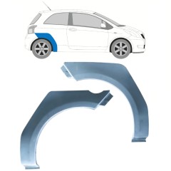 Reparaturblech Kotflügel hinten für Toyota Yaris 2006-2011 / Links+Rechts / Satz 11446