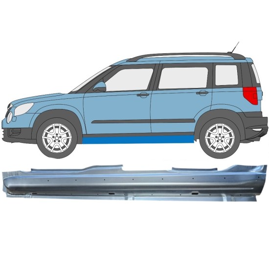 Voll schweller für Skoda Yeti 2009- / Links 15976