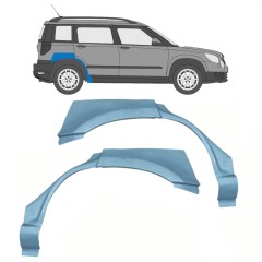 Reparaturblech Kotflügel hinten für Skoda Yeti 2009- / Links+Rechts / Satz 10706