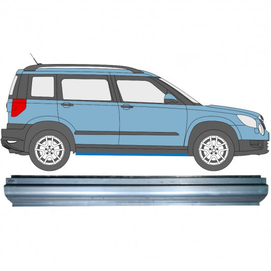 SKODA YETI 2009- SCHWELLER REPARATURBLECH / RECHTS = LINKS