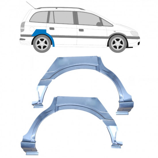 OPEL ZAFIRA 1999-2005 RADLAUF REPARATURBLECH / SATZ