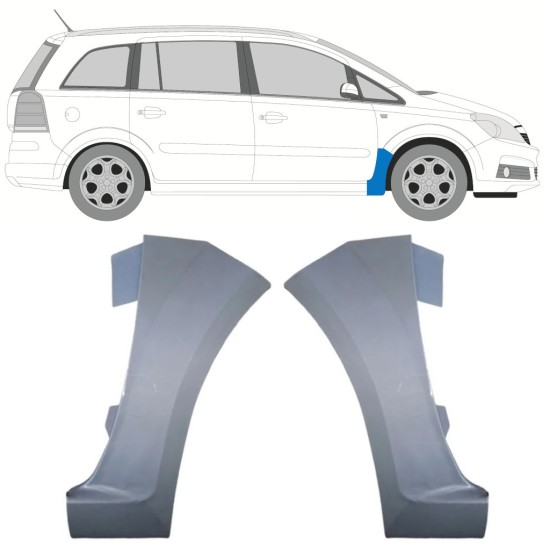 Reparaturblech Kotflügel vorne für Opel Zafira B 2005-2012 / Links+Rechts / Satz 16852