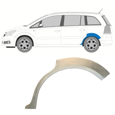 Reparaturblech Kotflügel hinten für Opel Zafira B 2005-2012 / Links 14757