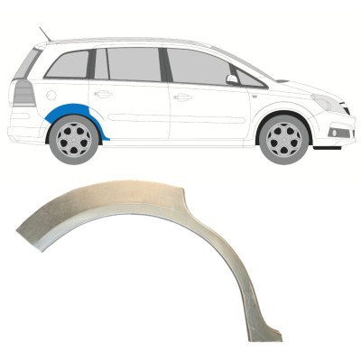 Reparaturblech Kotflügel hinten für Opel Zafira B 2005-2012 / Rechts 14756