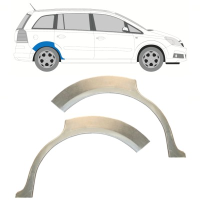 Reparaturblech Kotflügel hinten für Opel Zafira B 2005-2012 / Links+Rechts / Satz 14758