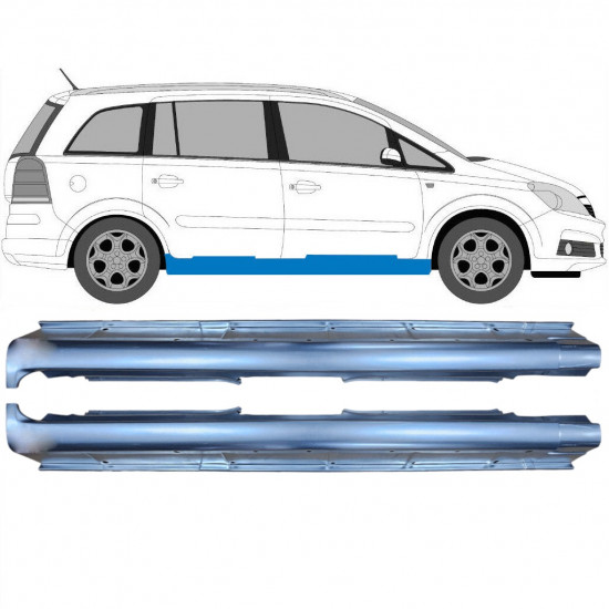 OPEL ZAFIRA 2005-2012 VOLL SCHWELLER REPARATURBLECH / SATZ