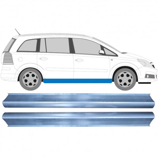 OPEL ZAFIRA 2005-2012 SCHWELLER REPARATURBLECH / RECHTS = LINKS / SATZ