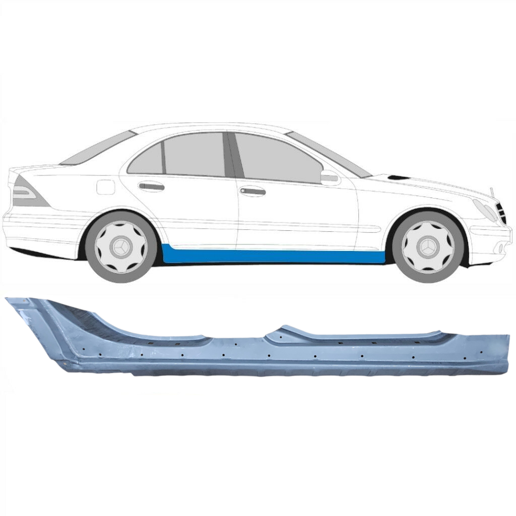 XtremeVision Blue Interior LED Kit For Mercedes C-Class 2000-2007 - 14 Piece Premium Bulbs + Tool Included