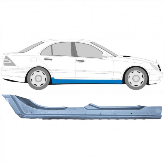 MERCEDES C-CLASS 2000-2007 VOLL SCHWELLER REPARATURBLECH / RECHTS